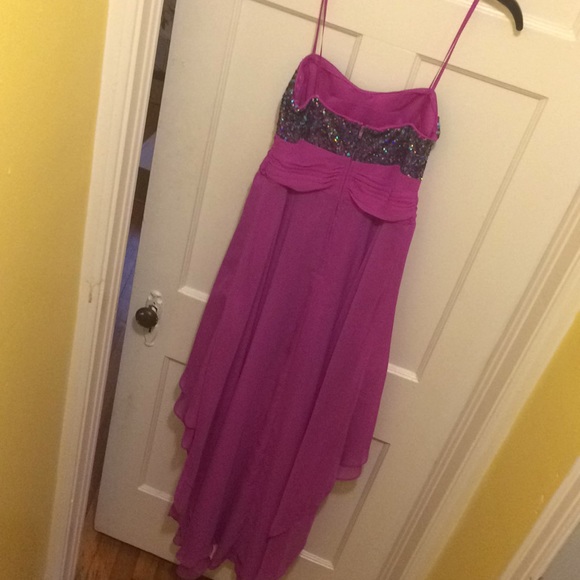 Sequins high low prom dress - Picture 6 of 8